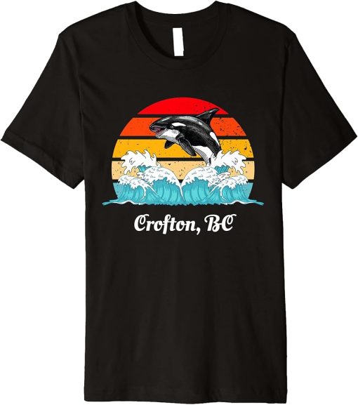 Vintage Courtenay BC Distressed Orca Killer Whale Art Premium T-Shirt